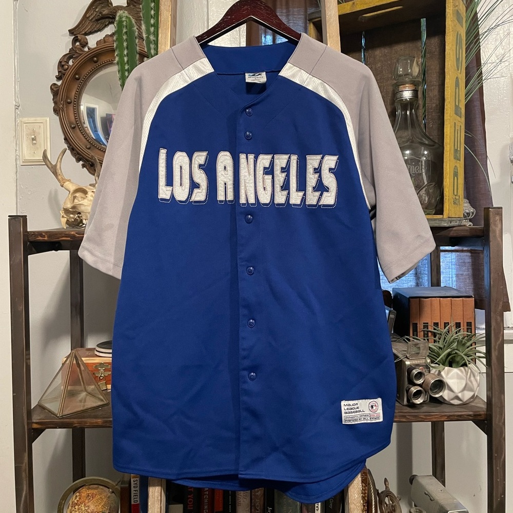 Vintage Los Angeles Dodgers Jersey Blue/Gray By Dynasty